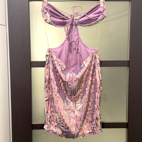 Purple sequin mini dress - Picture 3 of 3
